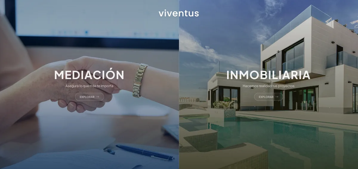 Captura de la portada de Viventus - Seguros e Inmobiliaria